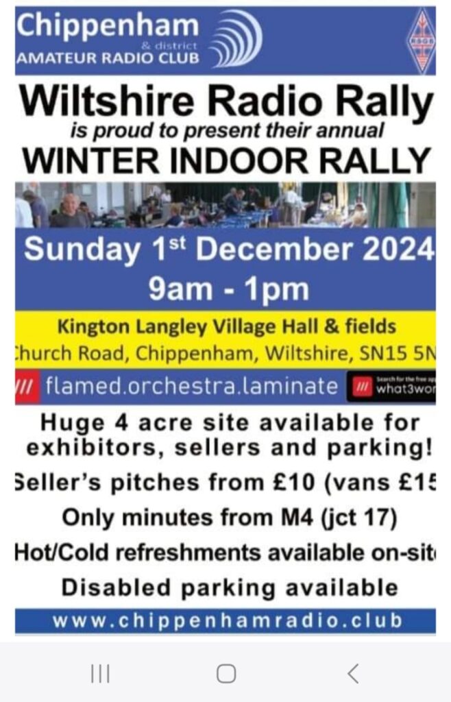 Winter rally 1st December 2024